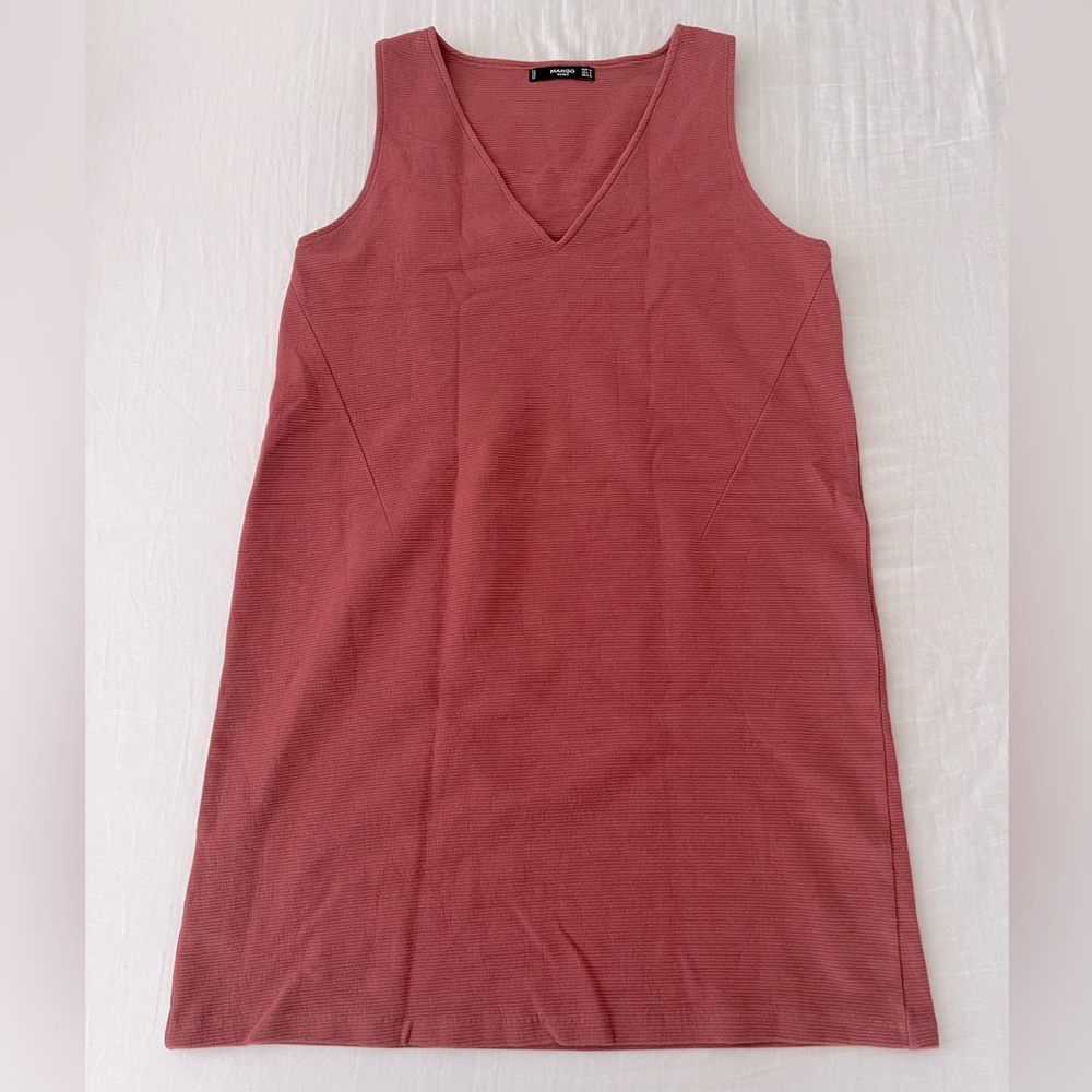 MANGO V-neck Pink Dress